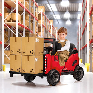 12V Electric Ride-On Construction Forklift Car for Kids with Remote Control Trend Times 10