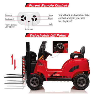 12V Electric Ride-On Construction Forklift Car for Kids with Remote Control Trend Times 11
