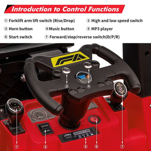 12V Electric Ride-On Construction Forklift Car for Kids with Remote Control Trend Times 13