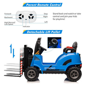12V Electric Ride-On Construction Forklift Car for Kids with Remote Control Trend Times 17