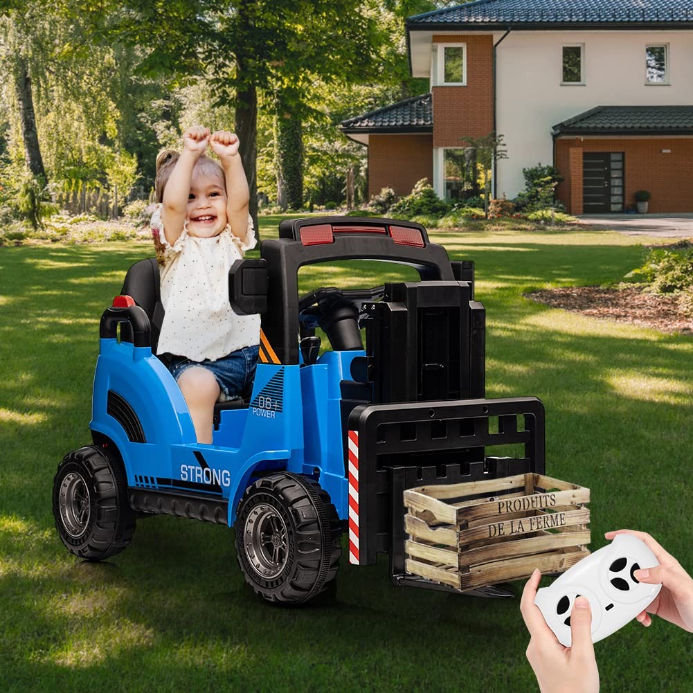 12V Electric Ride-On Construction Forklift Car for Kids with Remote Control Trend Times 21
