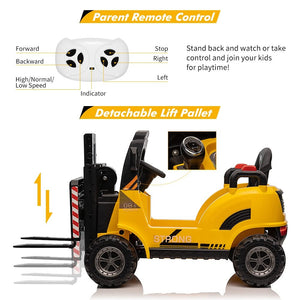 12V Electric Ride-On Construction Forklift Car for Kids with Remote Control Trend Times 7