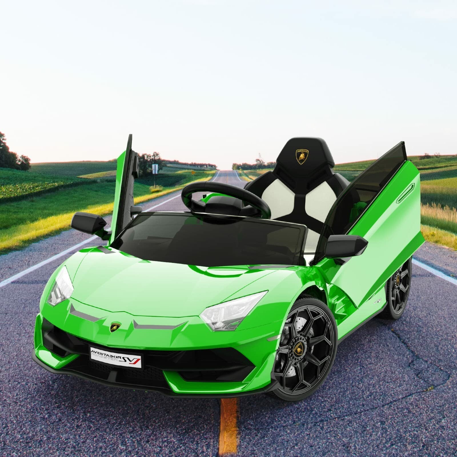 12V Electric Ride-On Car for Kids Licensed Lamborghini SVJ with Remote Control Trend Times 19