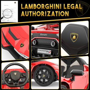 12V Electric Ride-On Car for Kids Licensed Lamborghini SVJ with Remote Control Trend Times 3