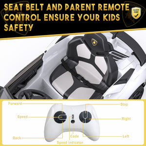 12V Electric Ride-On Car for Kids Licensed Lamborghini SVJ with Remote Control Trend Times 6