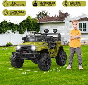 12V Electric Ride-On Truck Toy for Kids with LED Lights and Remote Control Trend Times 10
