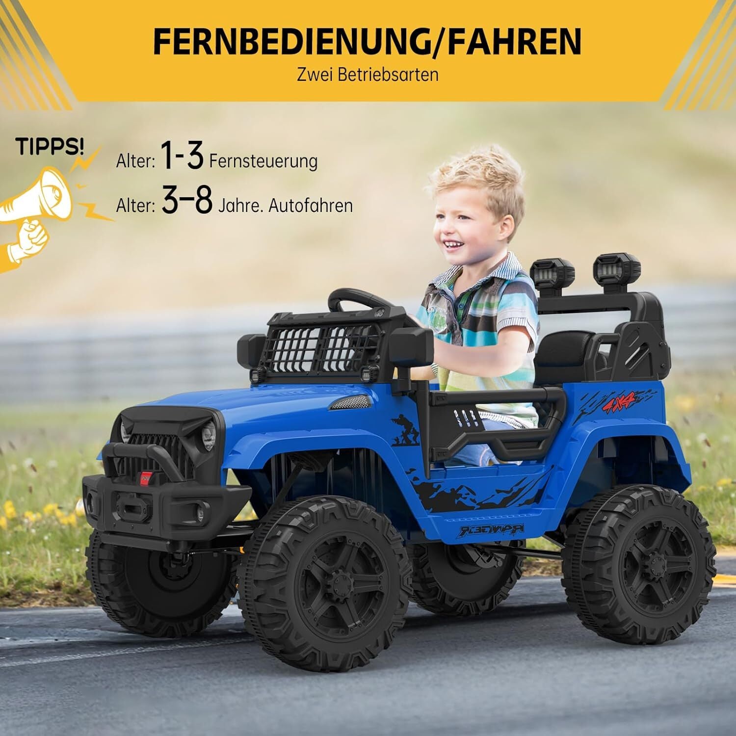 12V Electric Ride-On Truck Toy for Kids with LED Lights and Remote Control Trend Times 13