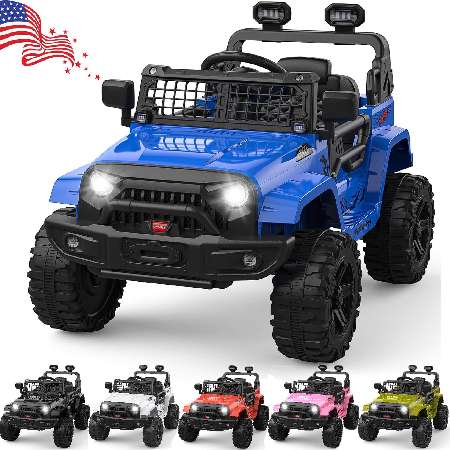 12V Electric Ride-On Truck Toy for Kids with LED Lights and Remote Control Trend Times 2