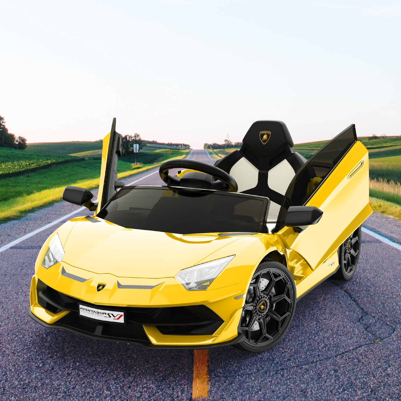 12V Licensed Lamborghini Electric Ride-On Car for Kids with Hydraulic Doors Trend Times 10