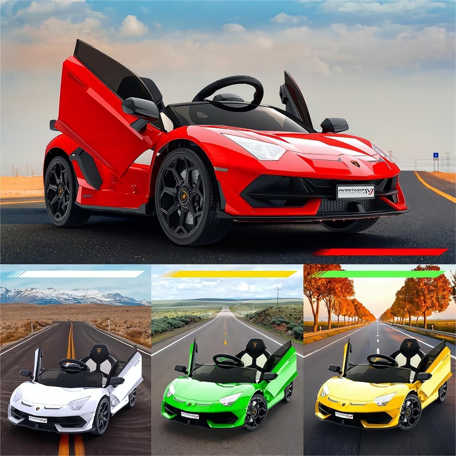 12V Licensed Lamborghini Electric Ride-On Car for Kids with Hydraulic Doors Trend Times 5