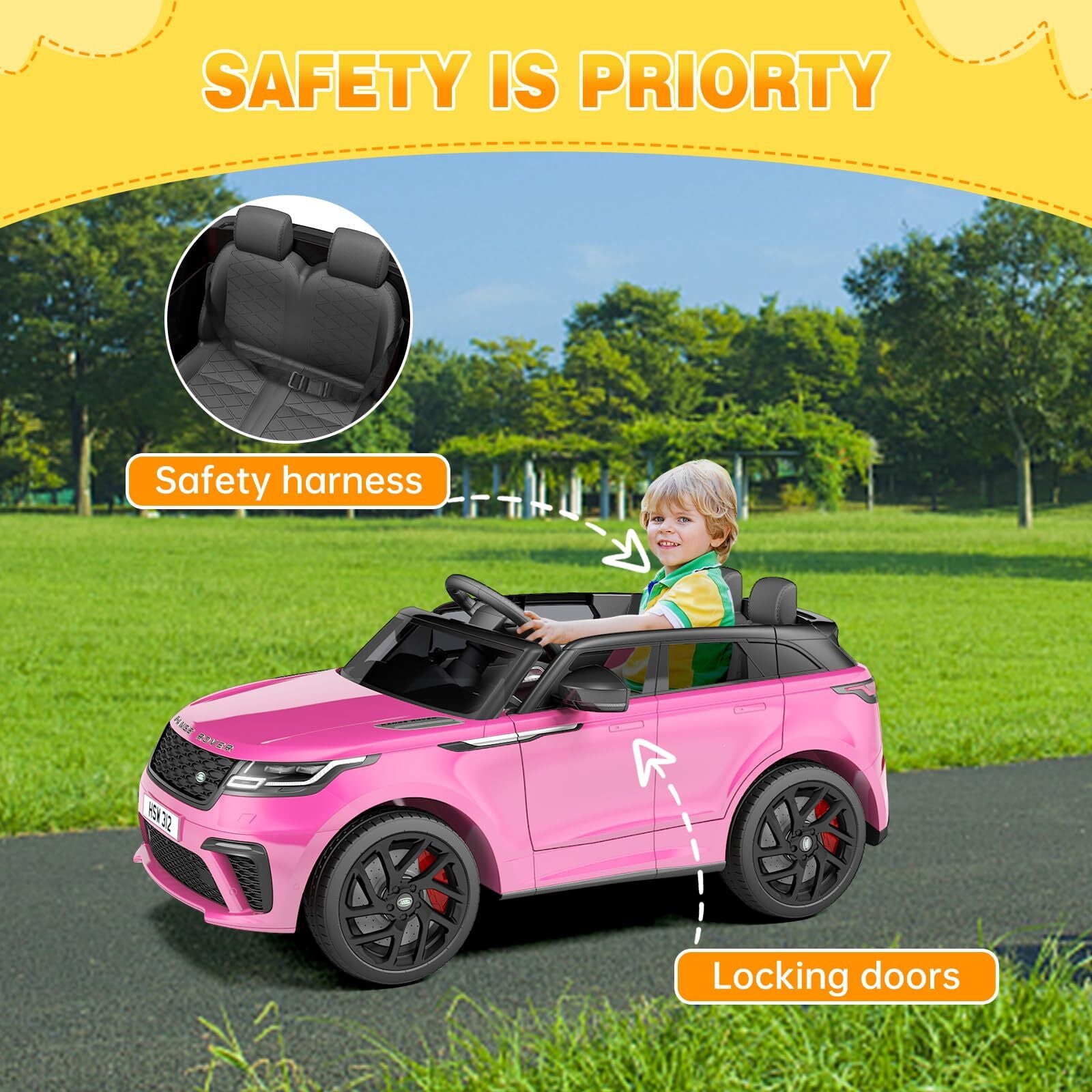 12V Licensed Land Rover Electric Ride-On Car for Kids Toy Gift Trend Times 3
