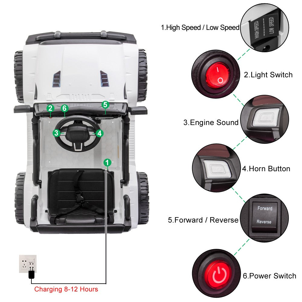 12V Electric Ride-On Jeep Truck with Remote Control for Kids and Toddlers Trend Times 6
