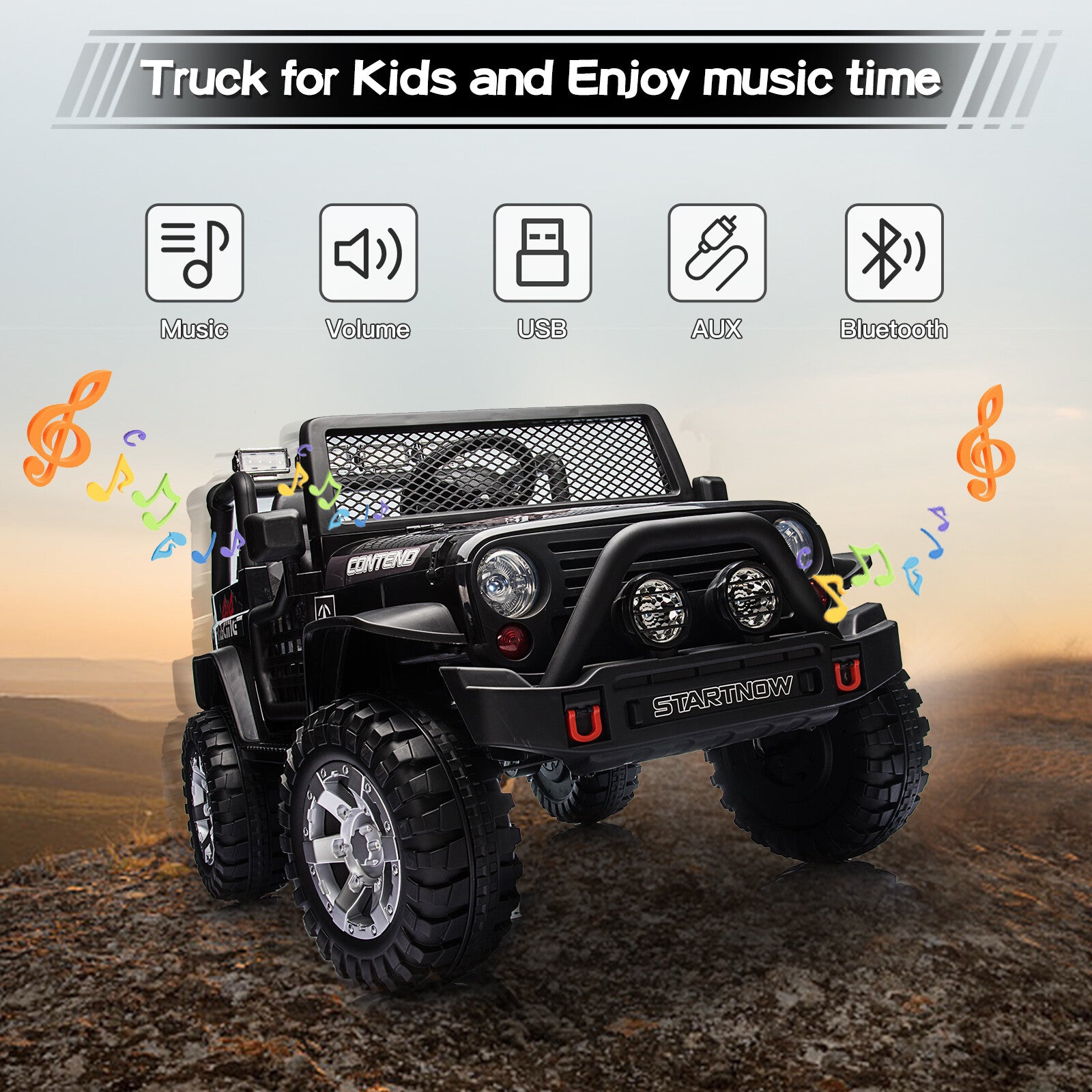 12V Electric Ride-On Jeep Truck with Remote Control for Kids and Toddlers Trend Times 3