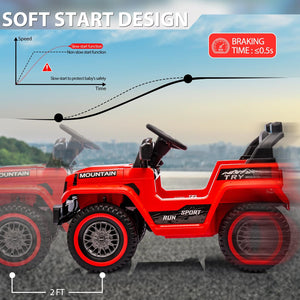 12V Battery-Powered Electric Ride-On Car Truck for Kids with 3 Speeds and LED Lights Trend Times 22