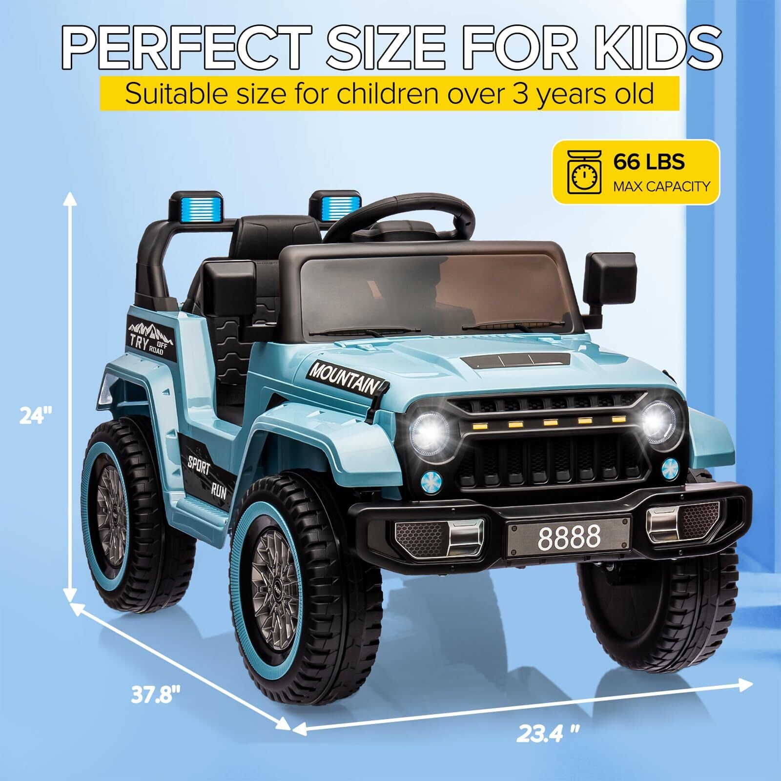 12V Battery-Powered Electric Ride-On Car Truck for Kids with 3 Speeds and LED Lights Trend Times 4