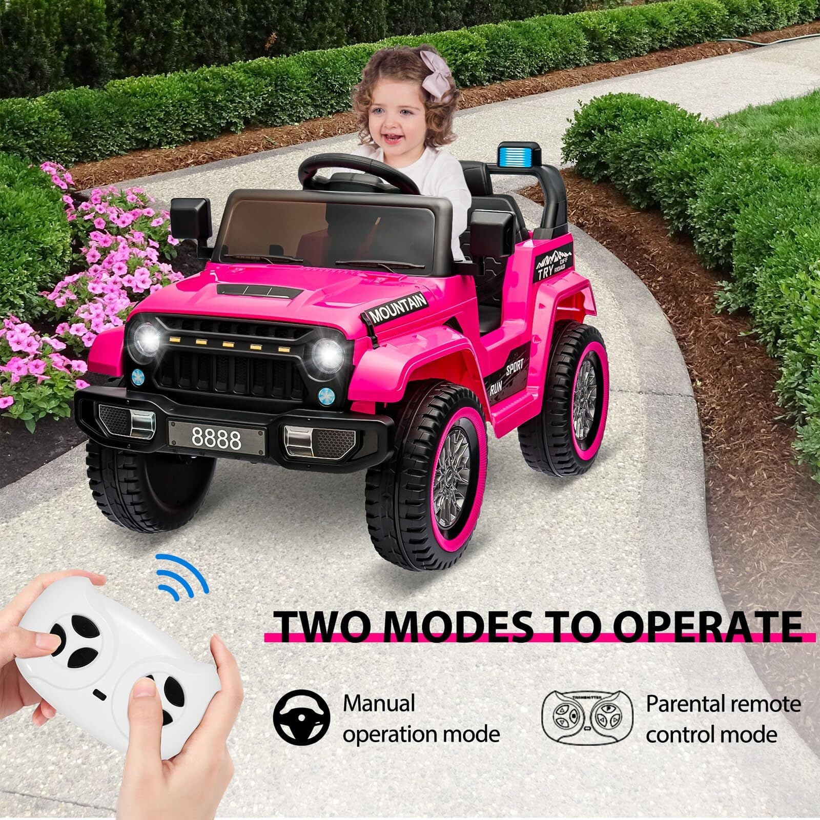 12V Battery-Powered Electric Ride-On Car Truck for Kids with 3 Speeds and LED Lights Trend Times 7