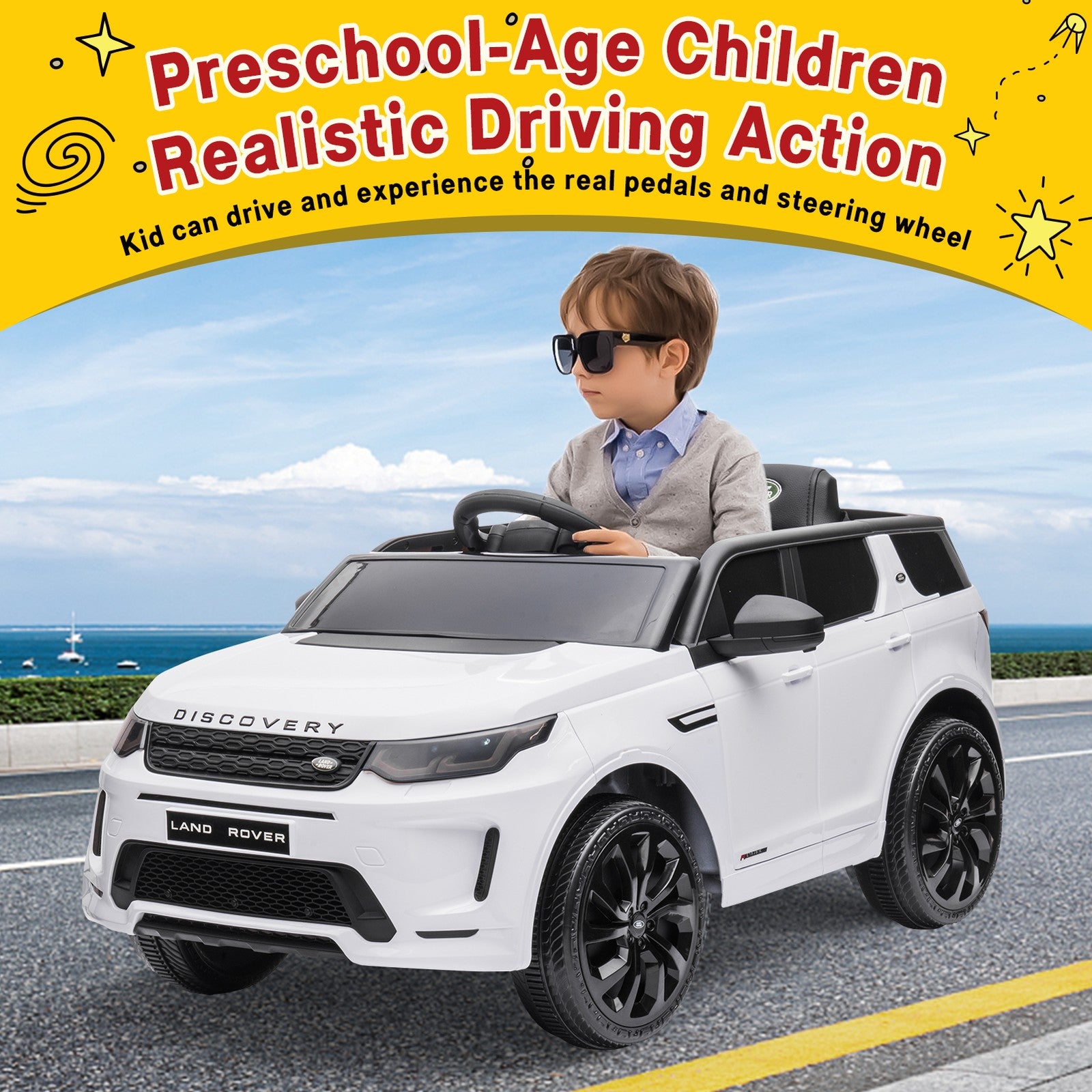 12V Electric Ride-On Land Rover Discovery Car for Kids with Remote Control Trend Times 10