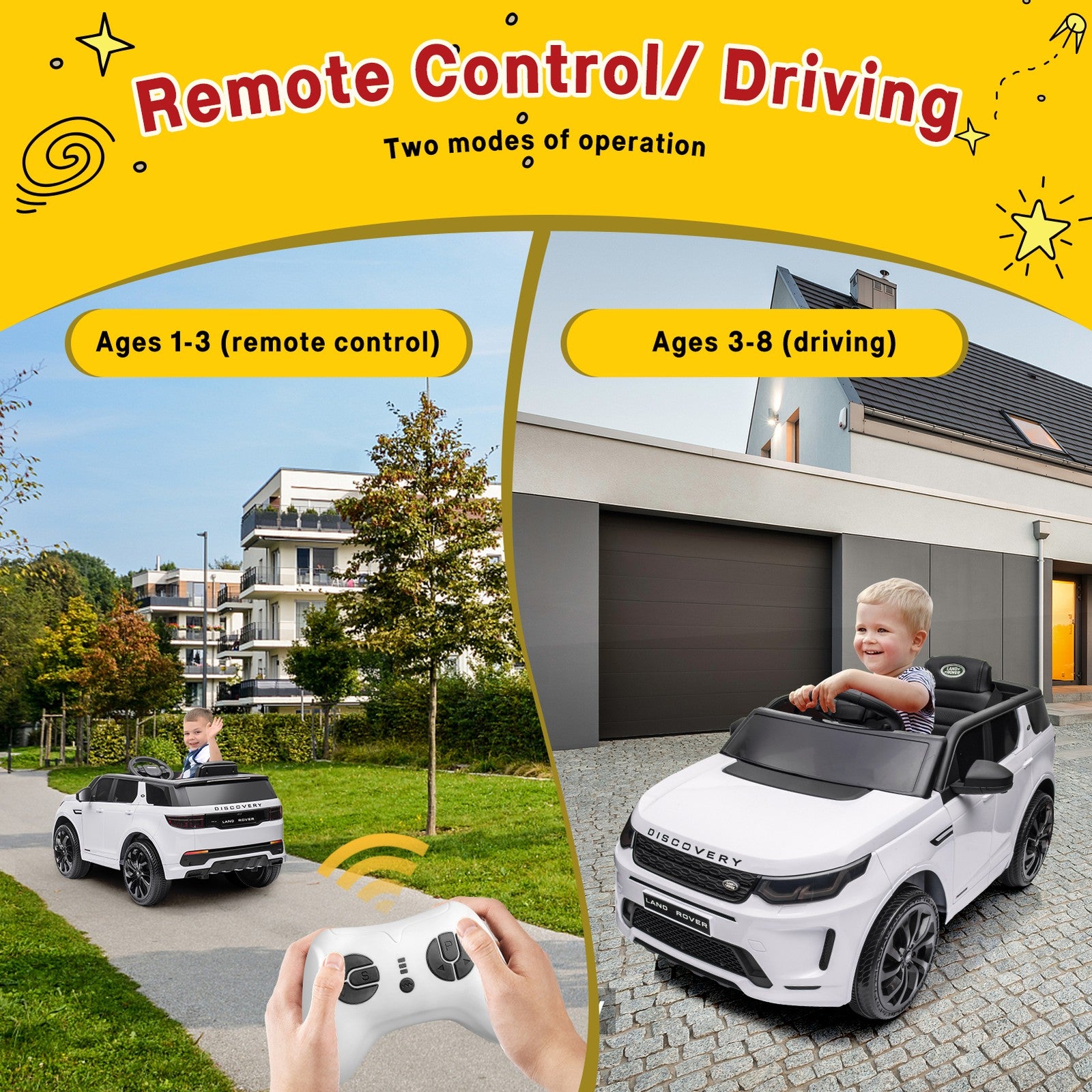 12V Electric Ride-On Land Rover Discovery Car for Kids with Remote Control Trend Times 9