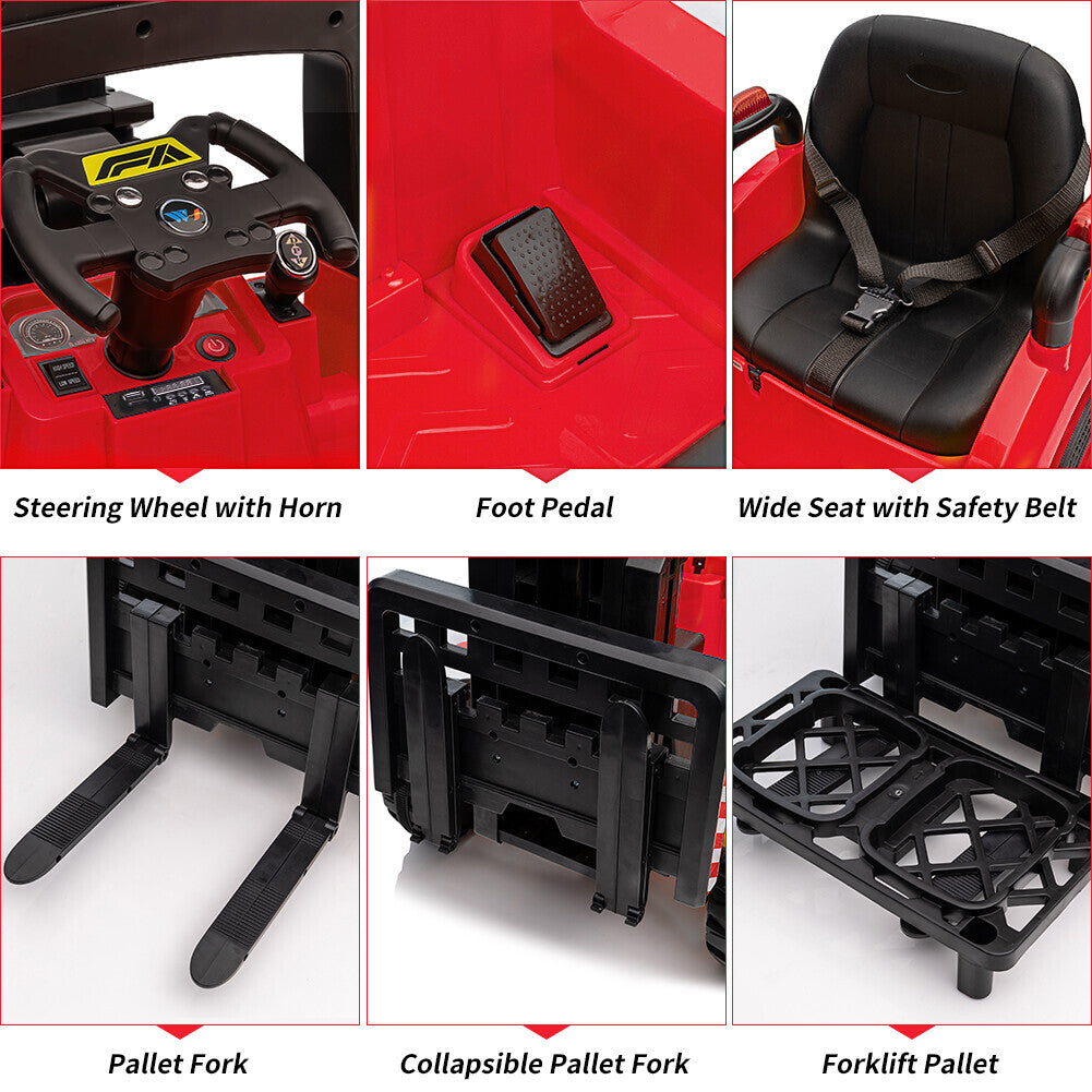 12V Electric Ride-On Forklift Car for Kids with Remote Control and Pallet Trend Times 7