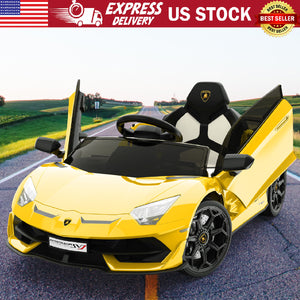 12V Electric Ride-On Car for Kids with LED Lights Licensed Lamborghini Design Trend Times 0