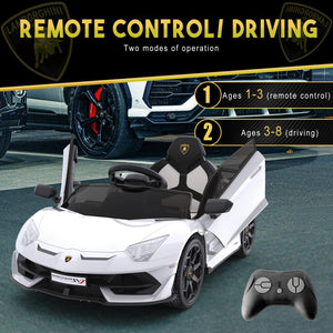 12V Licensed Lamborghini Electric Ride-On Car Toy for Kids Trend Times 3