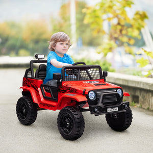 12V Red Ride-On Car and Truck with 4 Suspension Wheels Trend Times 8