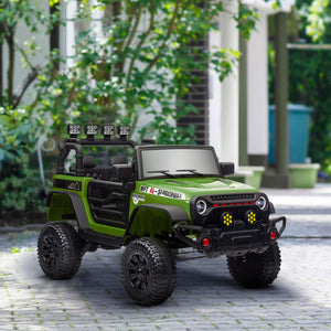 12V Green Ride-On Car and Truck with Suspension Wheels Trend Times 8