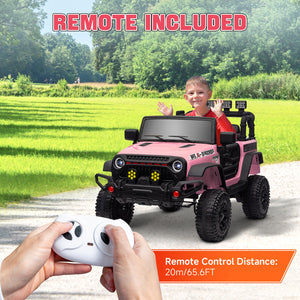 12V Pink Ride-On Car and Truck with Suspension Wheels Trend Times 7