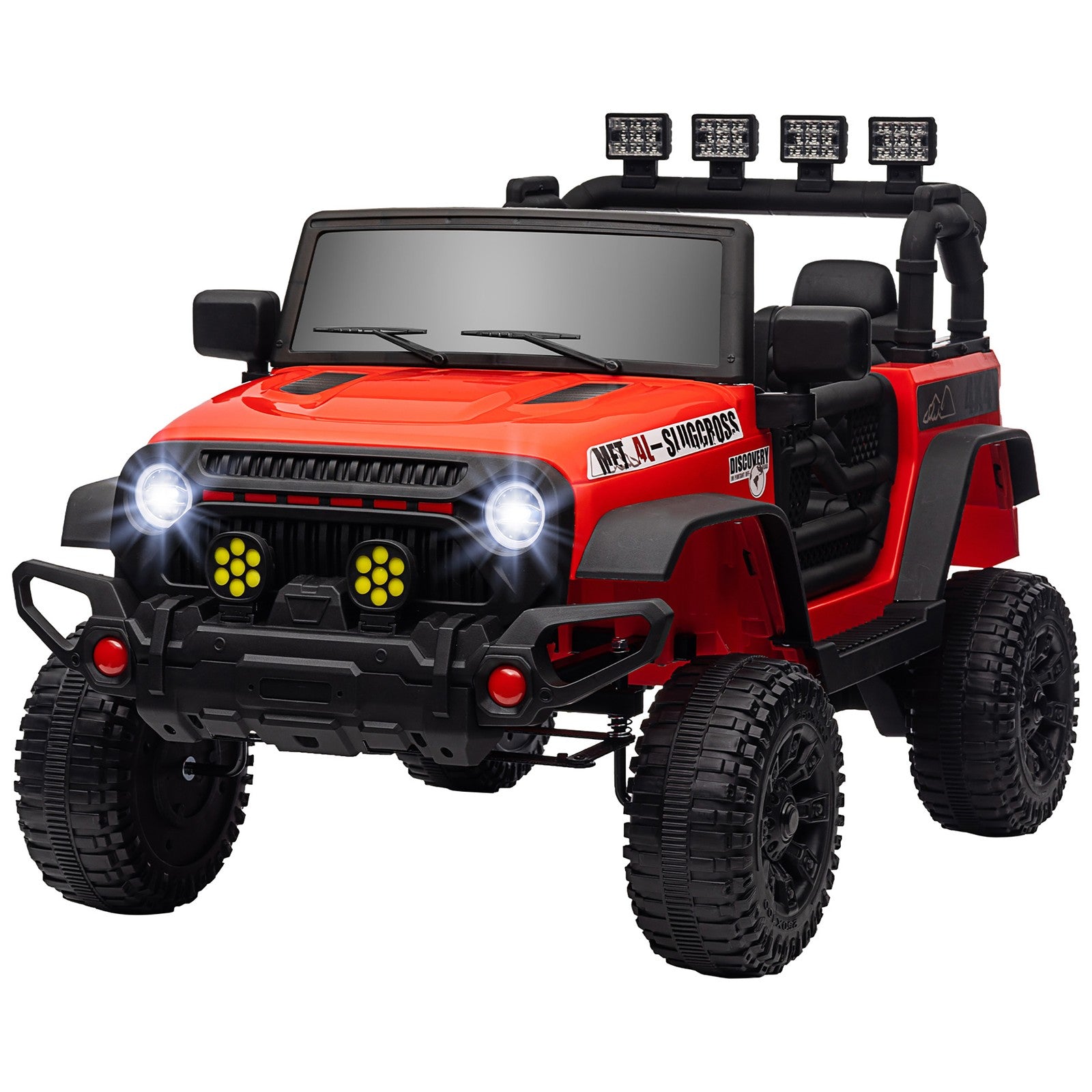 12V Red Ride-On Car and Truck with Suspension Wheels Trend Times 3