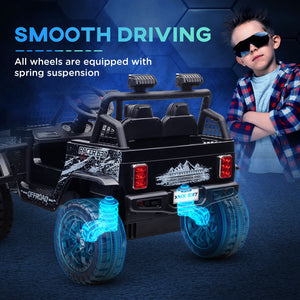 12V Ride-On UTV Truck with 4 Suspension Wheels in Black Trend Times 5