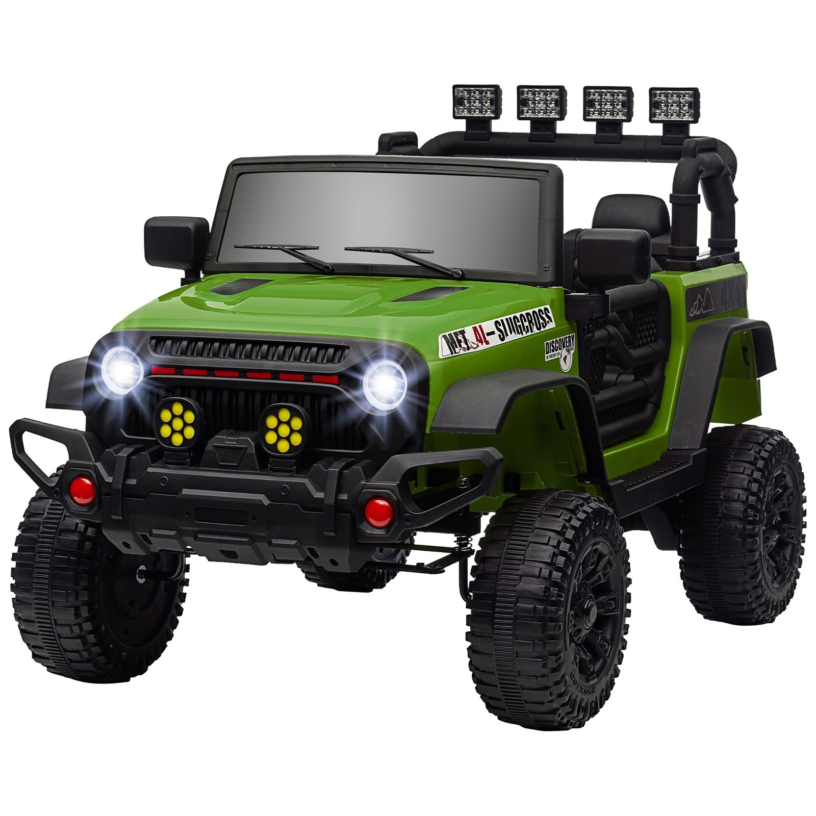 12V Ride-On UTV Car with Bluetooth and 4 Suspension Wheels Green Trend Times 3