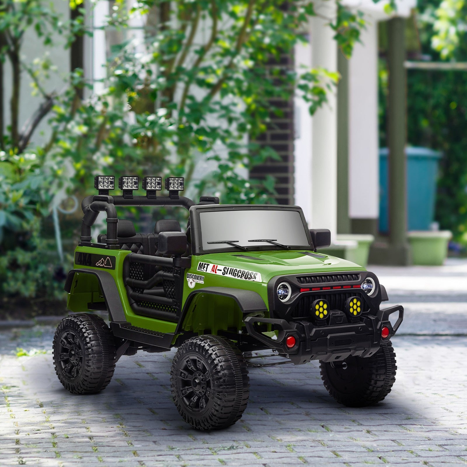 12V Ride-On UTV Car with Bluetooth and 4 Suspension Wheels Green Trend Times 8