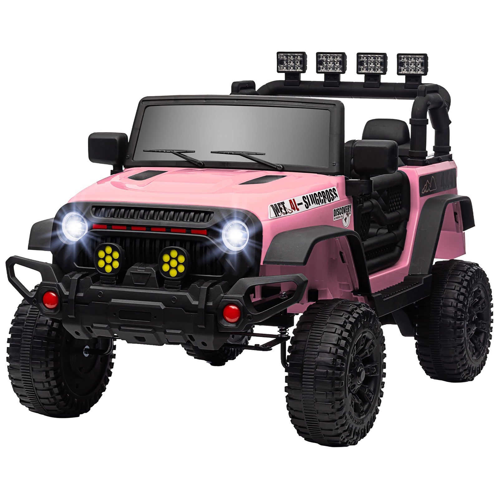 12V Pink Ride-On UTV Car with Bluetooth and 4 Suspension Wheels Trend Times 3