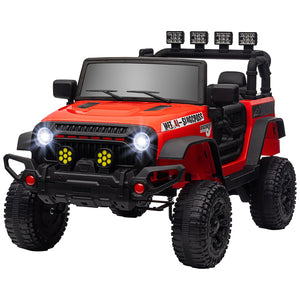 12V Ride-On UTV Car with Bluetooth and 4 Suspension Wheels in Red Trend Times 3