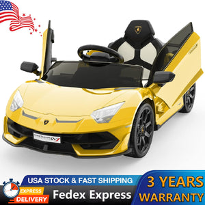 12V Licensed Lamborghini Electric Ride-On Car Toy for Kids with Hydraulic Doors Trend Times 5