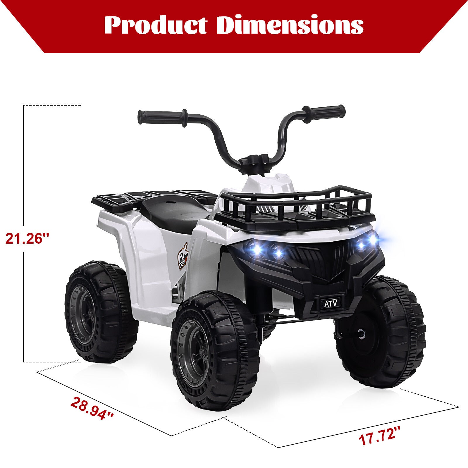 12V Electric Ride-On ATV for Kids with Power Wheels 4-Wheeler Vehicle Toy Trend Times 3