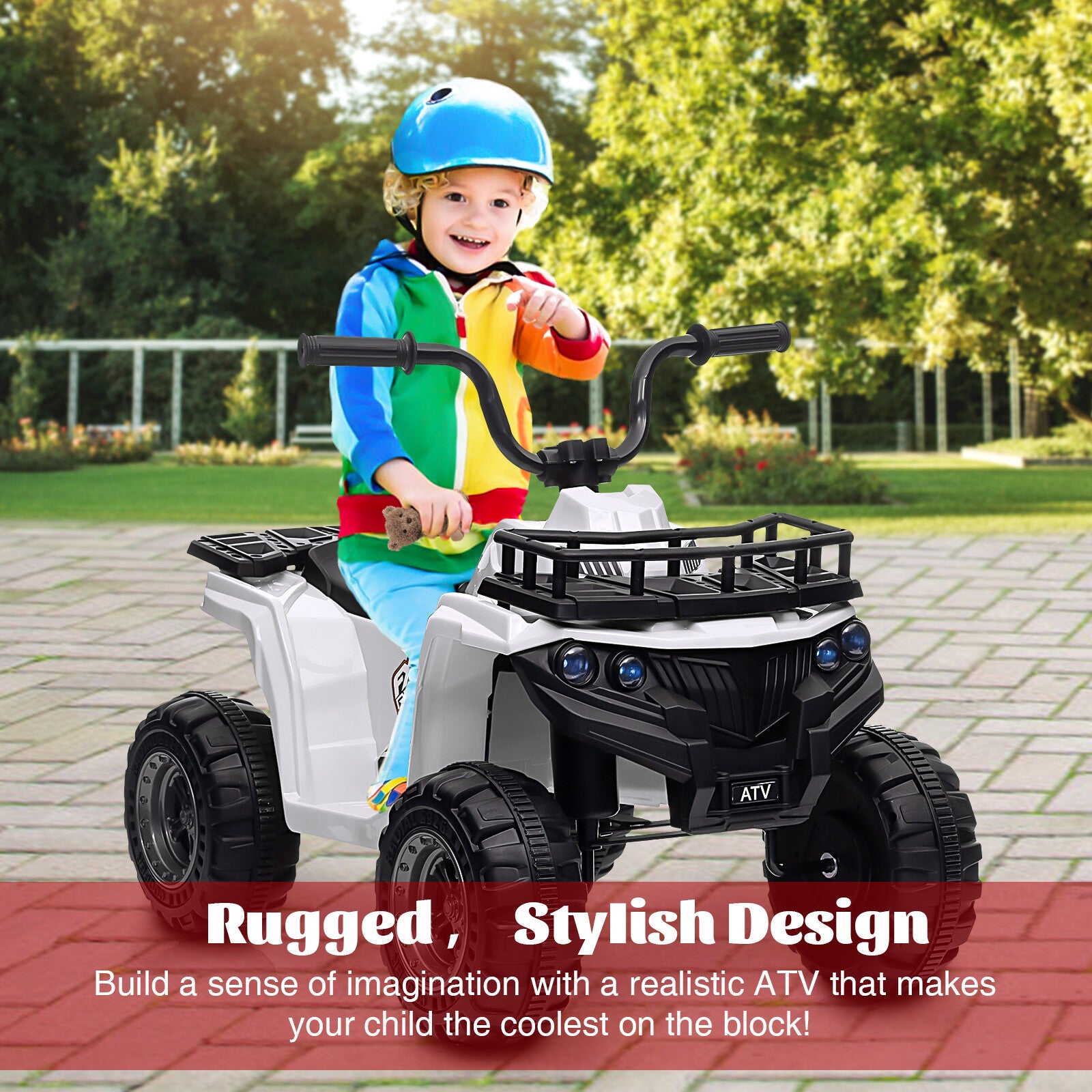 12V Electric Ride-On ATV for Kids with Power Wheels 4-Wheeler Vehicle Toy Trend Times 4