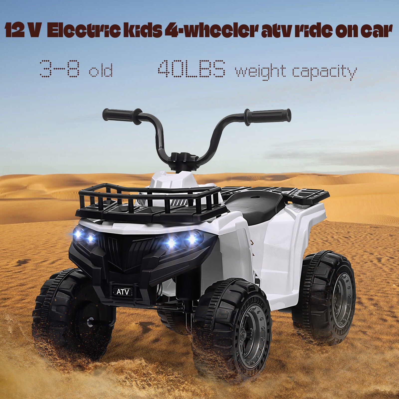 12V Electric Ride-On ATV for Kids with Power Wheels 4-Wheeler Vehicle Toy Trend Times 6