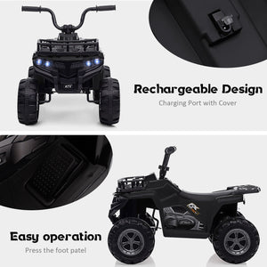 12V Electric Ride-On 4-Wheel ATV Quad for Kids with Power Wheels Trend Times 2