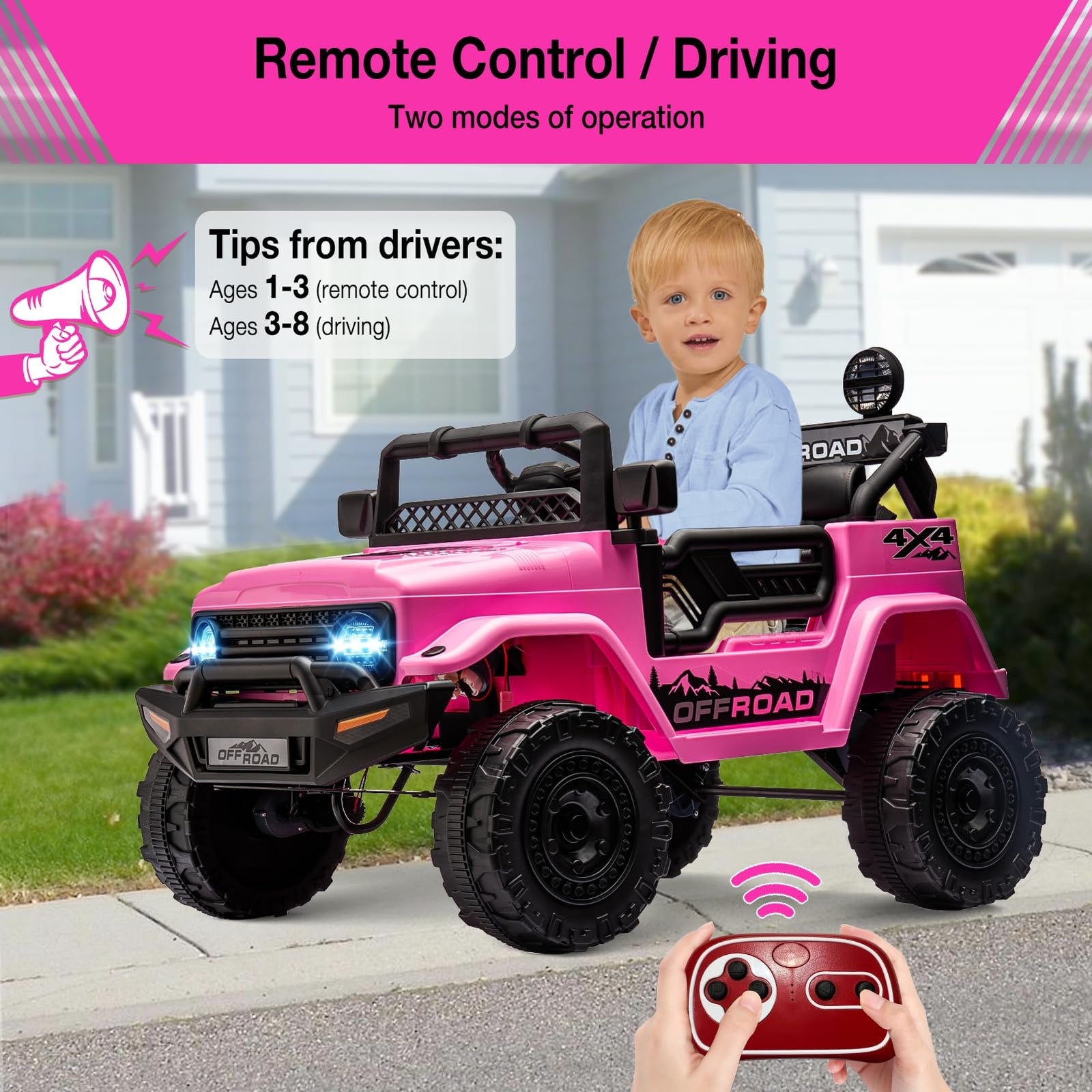 12V Electric Ride-On Truck for Kids with 3 Speed Settings Trend Times 3