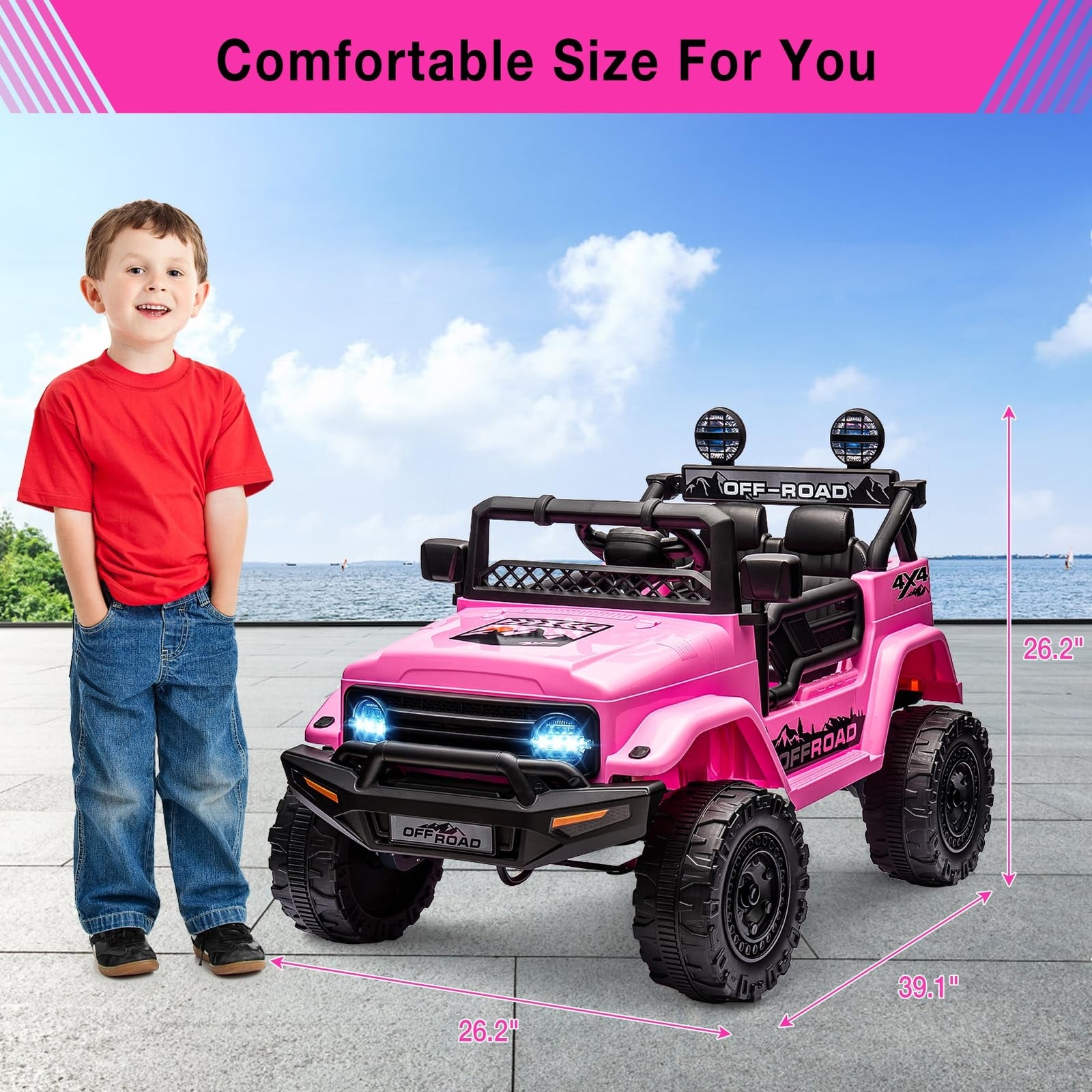 12V Electric Ride-On 4-Wheeler Truck for Kids with 3 Speed Settings Trend Times 10