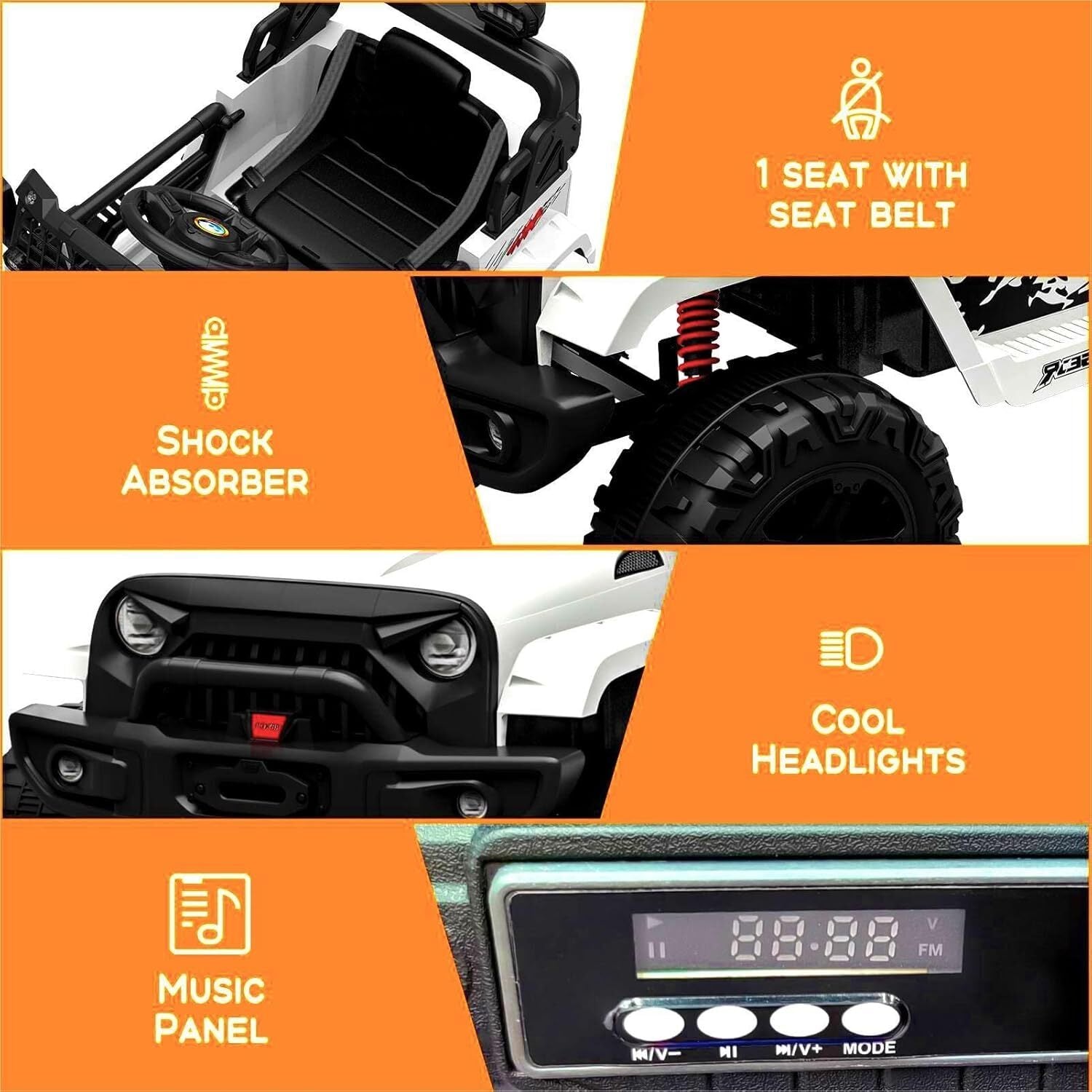 12V Electric Ride-On Truck for Kids with 2 Speeds and Remote Control Trend Times 10