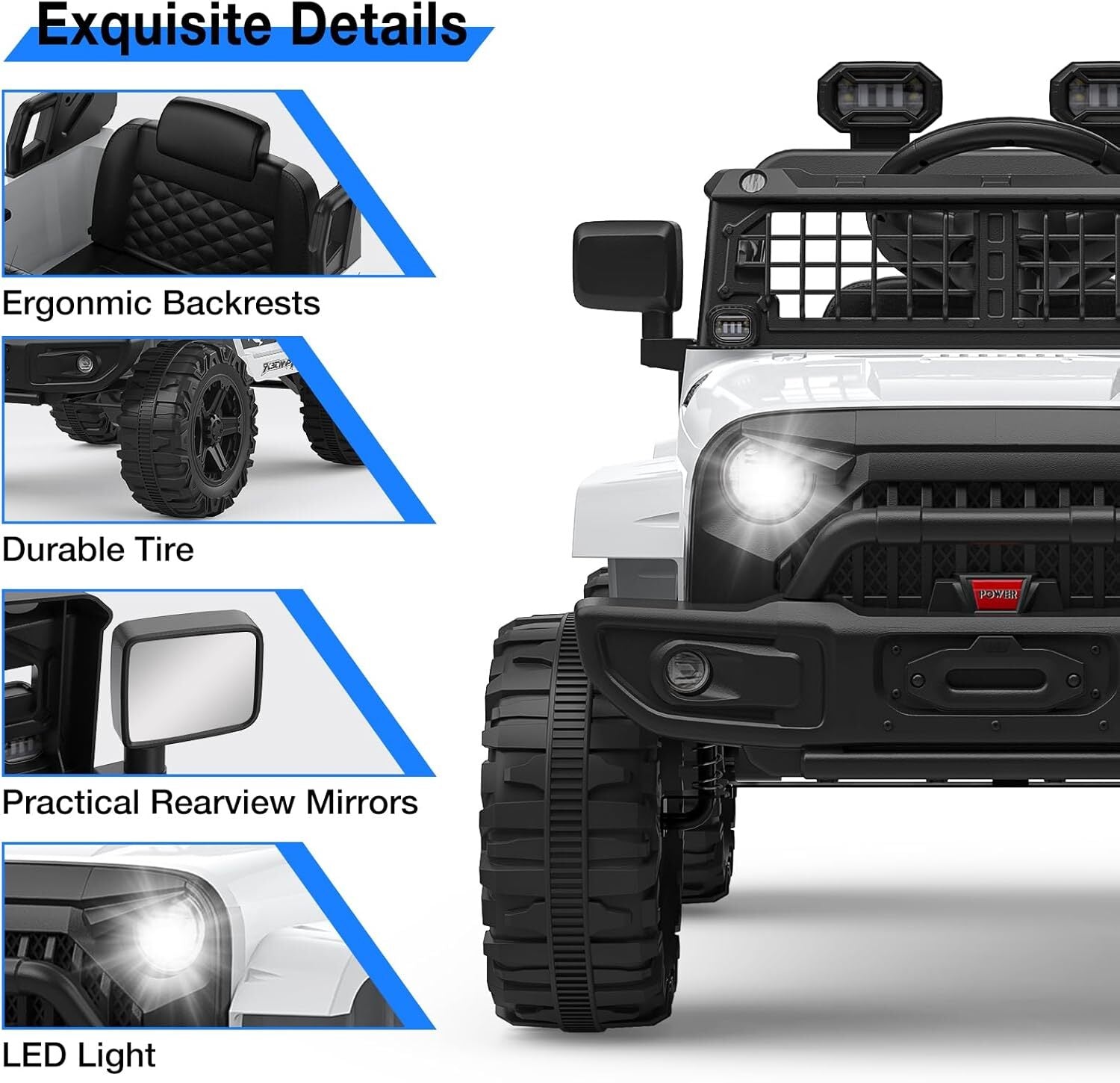12V Electric Ride-On Truck for Kids with 2 Speeds and Remote Control Trend Times 4