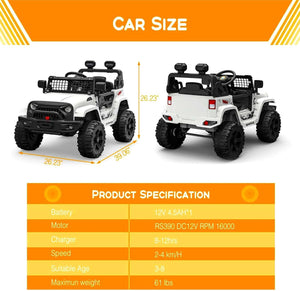 12V Electric Ride-On Truck for Kids with 2 Speeds and Remote Control Trend Times 5