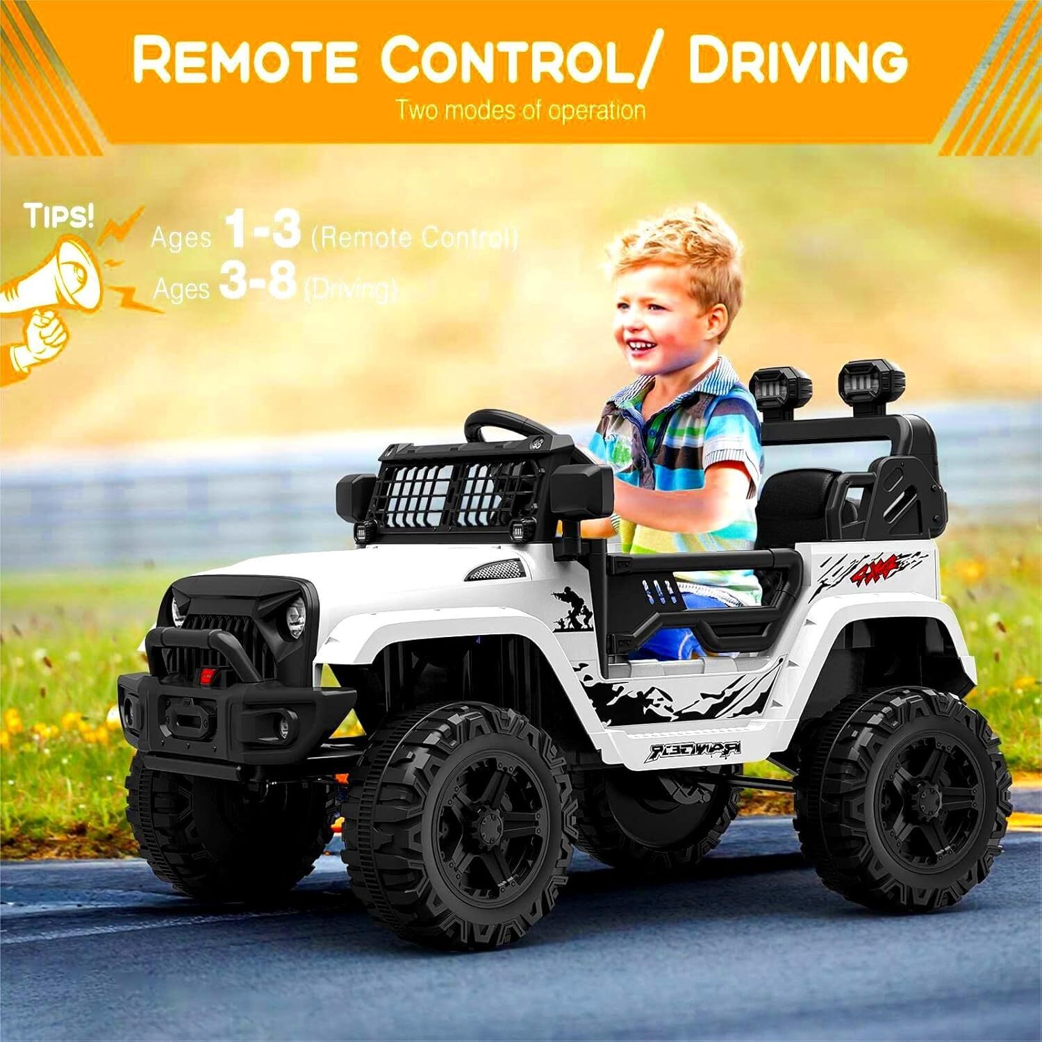 12V Electric Ride-On Truck for Kids with 2 Speeds and Remote Control Trend Times 9