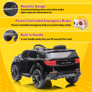 12V Battery-Powered Licensed Land Rover Electric Ride-On Truck for Kids Trend Times 3