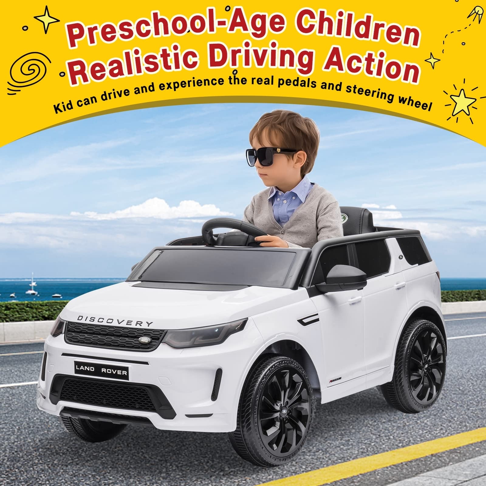 12V Licensed Land Rover Electric Ride-On Truck for Kids with Remote Control Battery-Powered Toy Car Trend Times 20