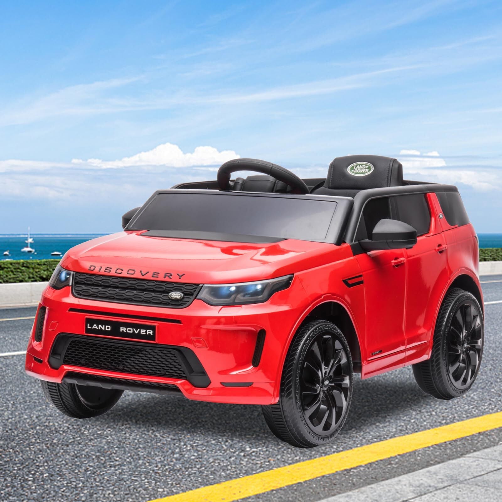 12V Licensed Land Rover Electric Ride-On Truck for Kids with Remote Control Battery-Powered Toy Car Trend Times 4
