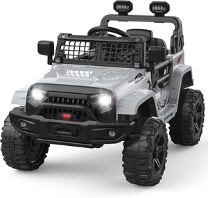 12V Ride-On Truck with Remote Control, 3 Speeds, and Spring Suspension in Gray Trend Times Variant 0