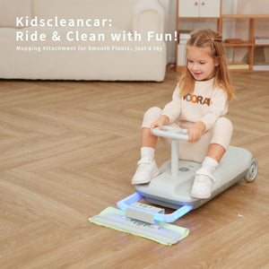 12V Ride-On Car with Cleaning Function 3-in-1 Gokart Soft Start and 5-Speed Adjustable Trend Times 7